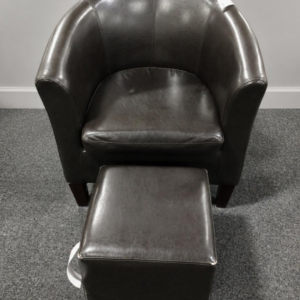 Barrel Chair with Ottoman